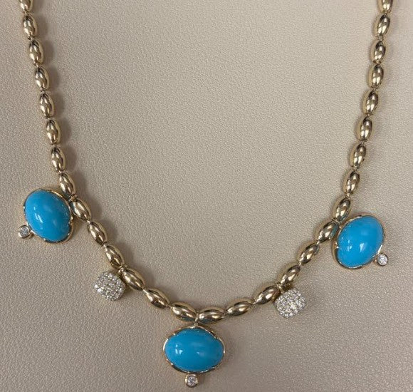 Precious Metal Gemstone Necklace