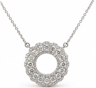 Elegant Blossom Diamond Pendant
