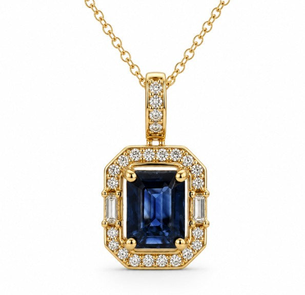Precious Metal Gemstone Necklace