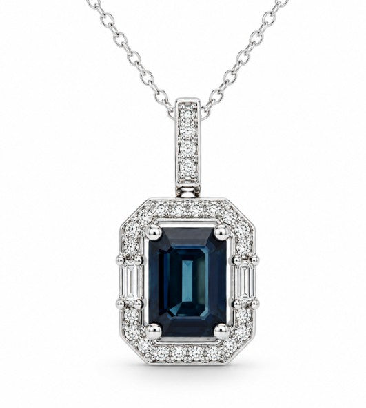 Precious Metal Gemstone Necklace
