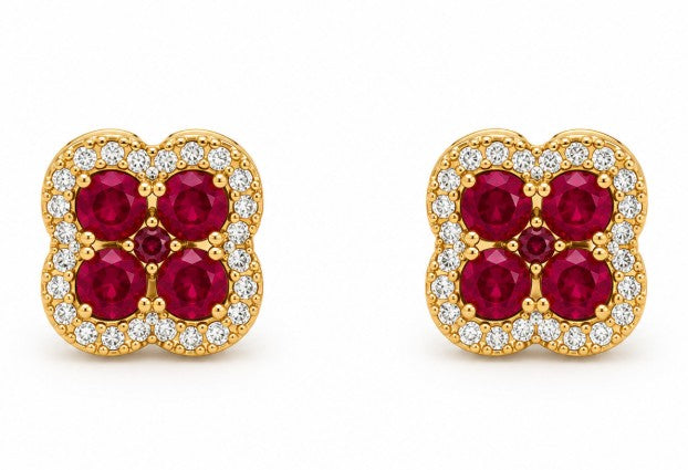 Precious Metal Gemstone Earring