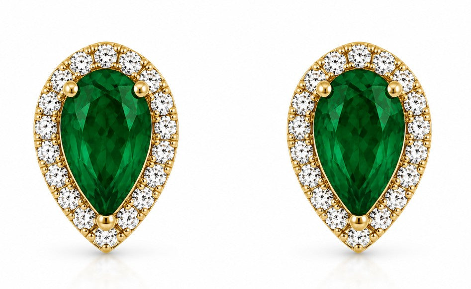 Precious Metal Gemstone Earring