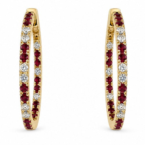 Precious Metal Gemstone Earring