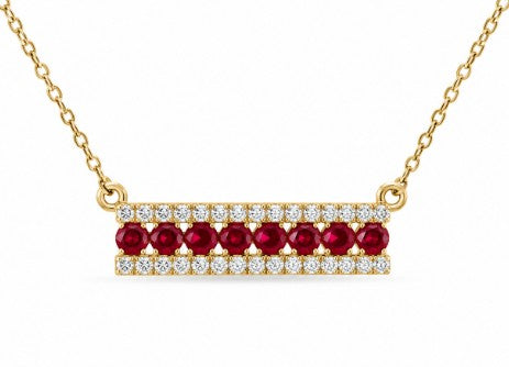 Precious Metal Gemstone Necklace