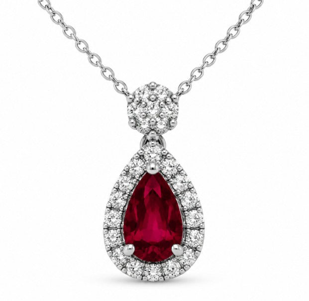 Precious Metal Gemstone Necklace