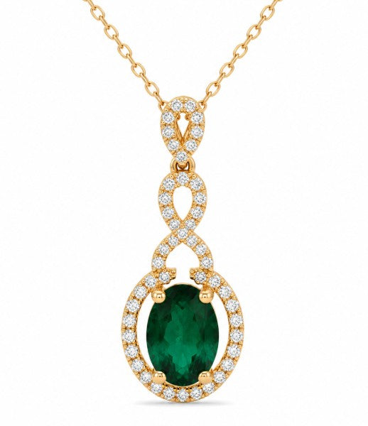 Precious Metal Gemstone Necklace