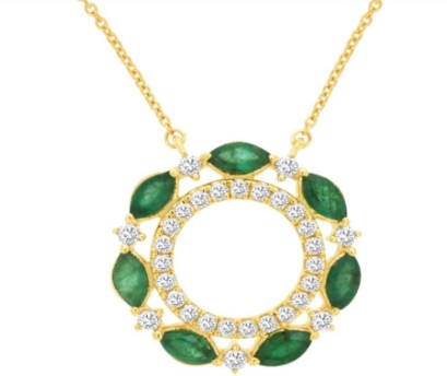 Precious Metal Gemstone Necklace