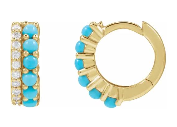 Precious Metal Gemstone Earring