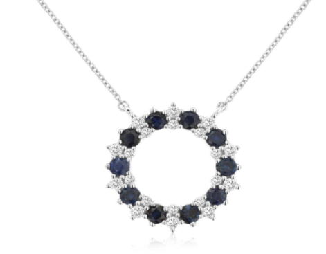 Precious Metal Gemstone Necklace