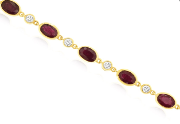 Precious Metal Gemstone Bracelet