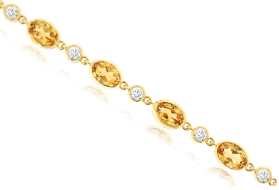 Precious Metal Gemstone Bracelet