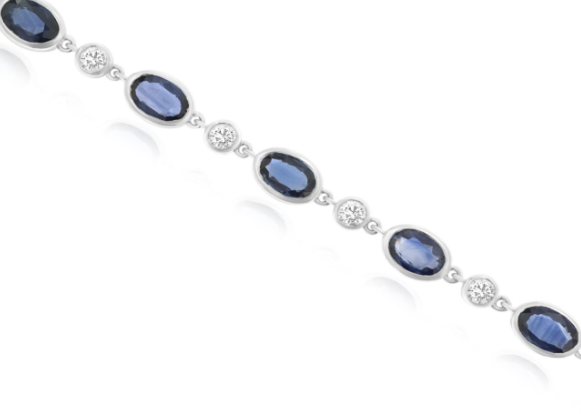 Precious Metal Gemstone Bracelet