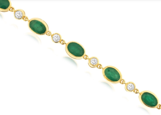Precious Metal Gemstone Bracelet