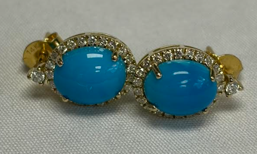 Precious Metal Gemstone Earring