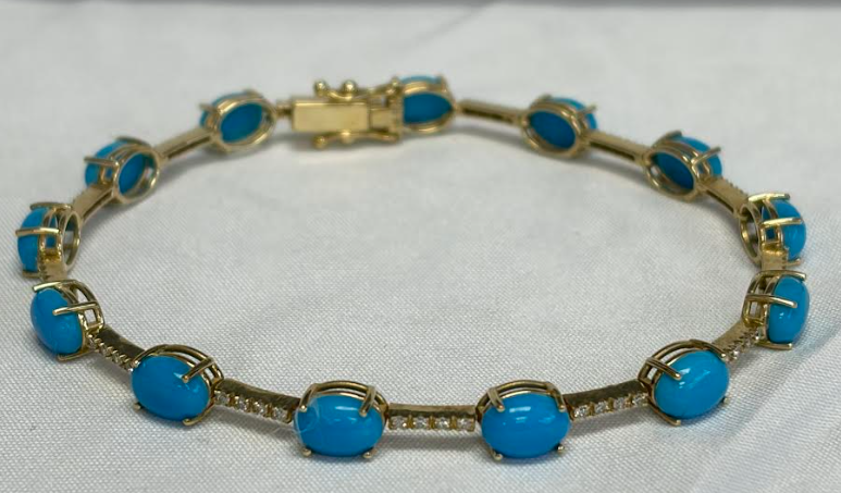 Precious Metal Gemstone Bracelet