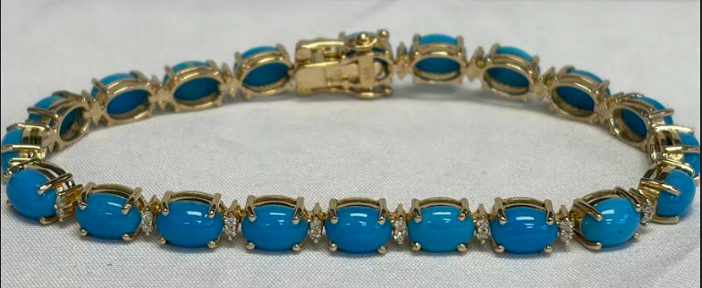 Precious Metal Gemstone Bracelet