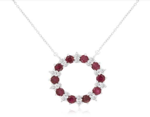 Precious Metal Gemstone Necklace
