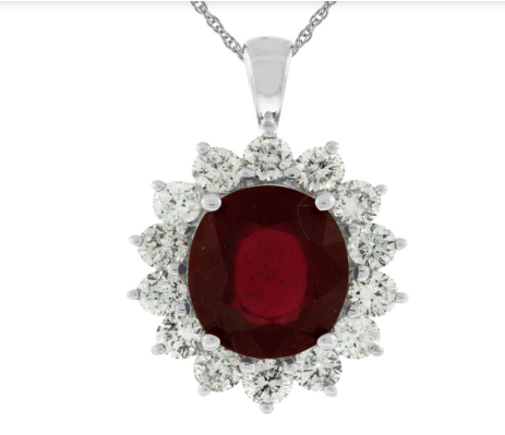 Precious Metal Gemstone Pendant