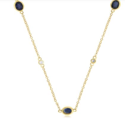 Precious Metal Gemstone Necklace