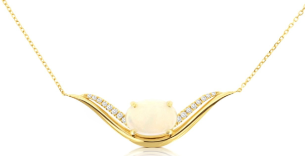 Precious Metal Gemstone Necklace