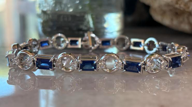 Precious Metal Gemstone Bracelet