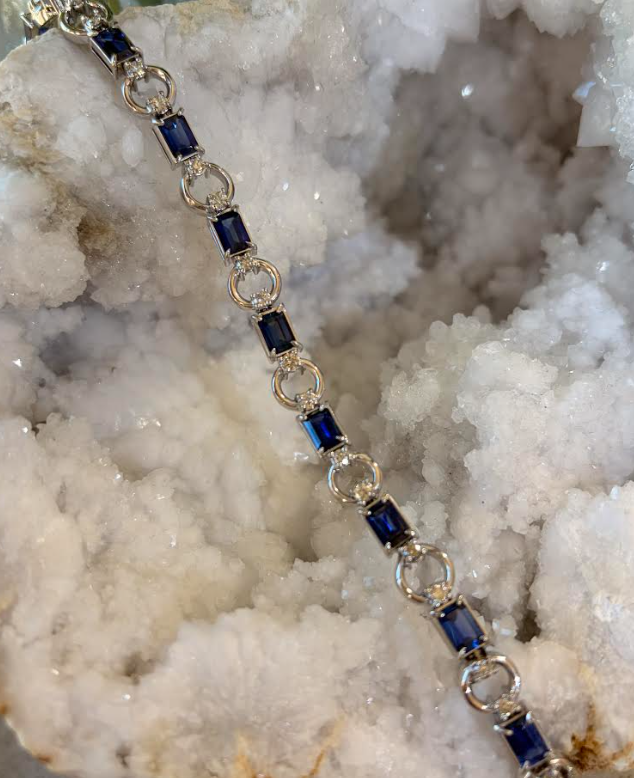 Precious Metal Gemstone Bracelet