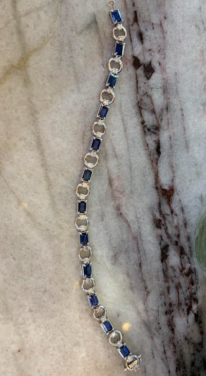 Precious Metal Gemstone Bracelet