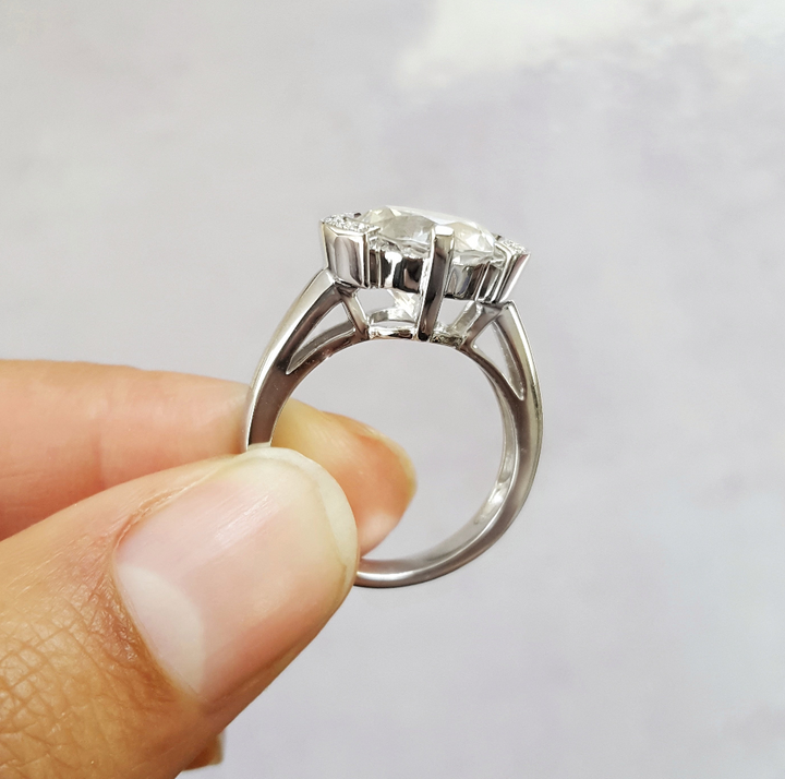 American Gem Collection #294 "Crystal Skyline" Colorado Topaz 14K White Gold Ring