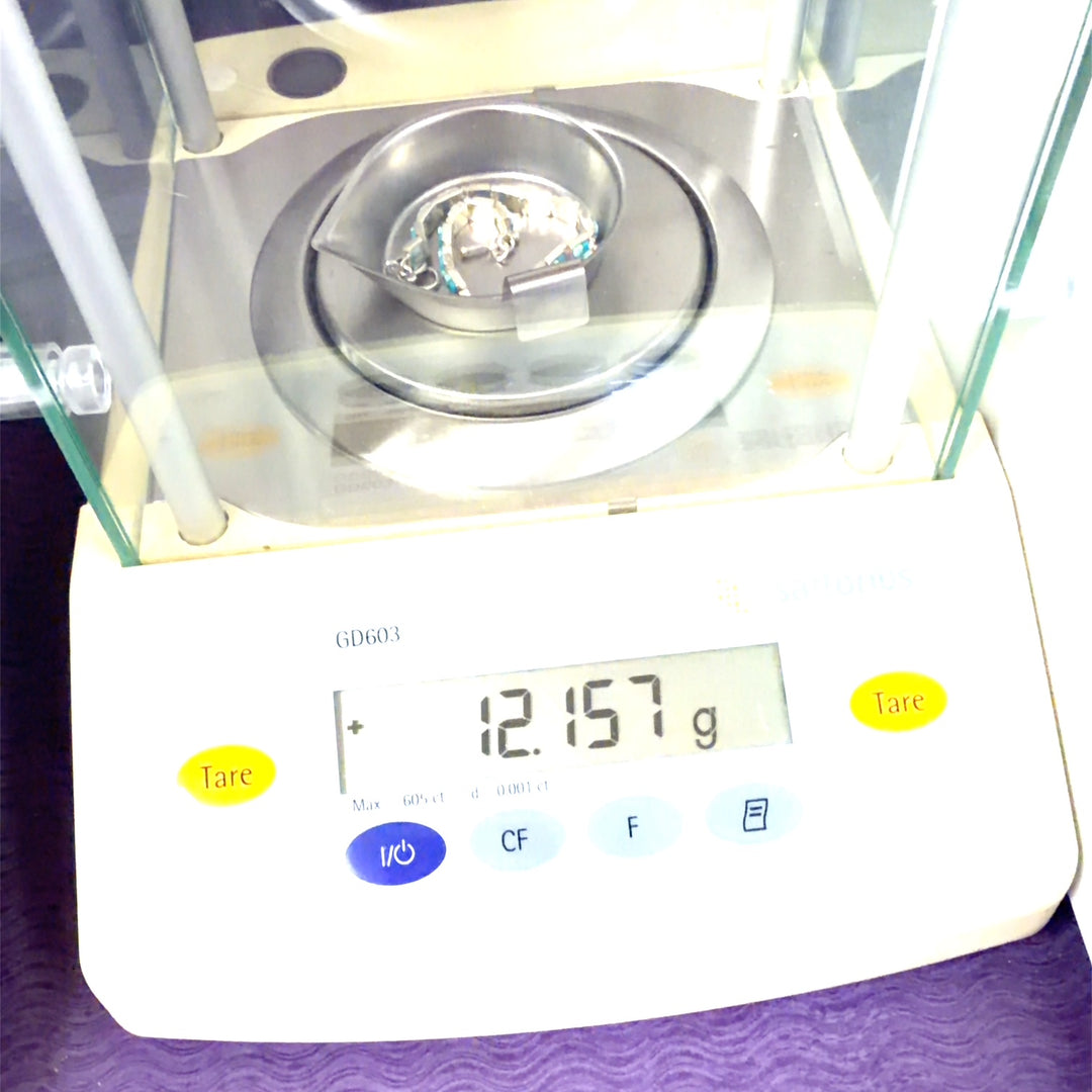 Sterling Silver American Turquoise and Created Opal Checker Link Toggle Bracelet