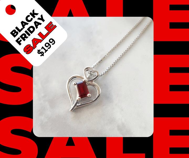 Sterling Silver Arizona Anthill Garnet S Double the Love Pendant