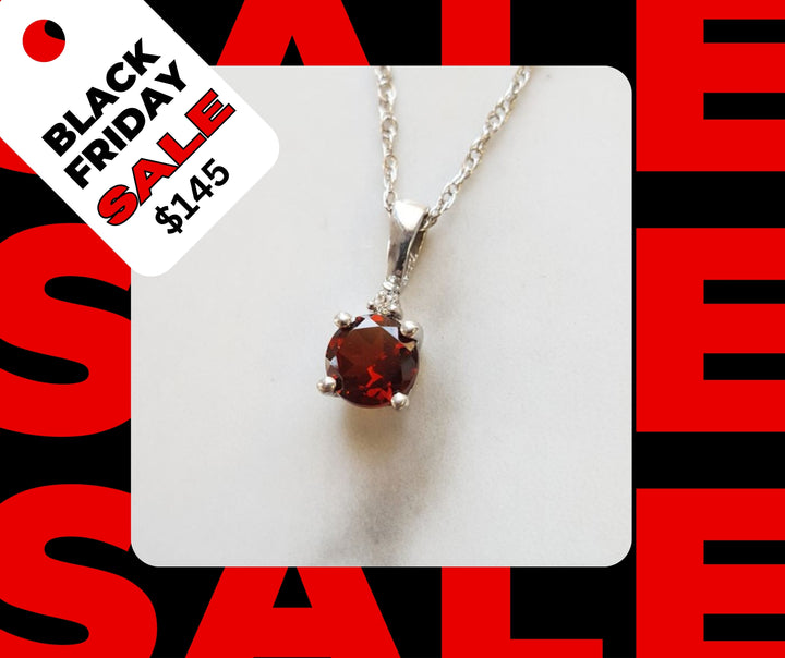 Sterling Silver Solitaire Birthstone Pendant