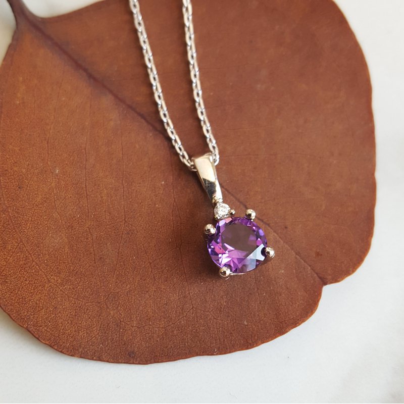 Sterling Silver Solitaire Birthstone Pendant