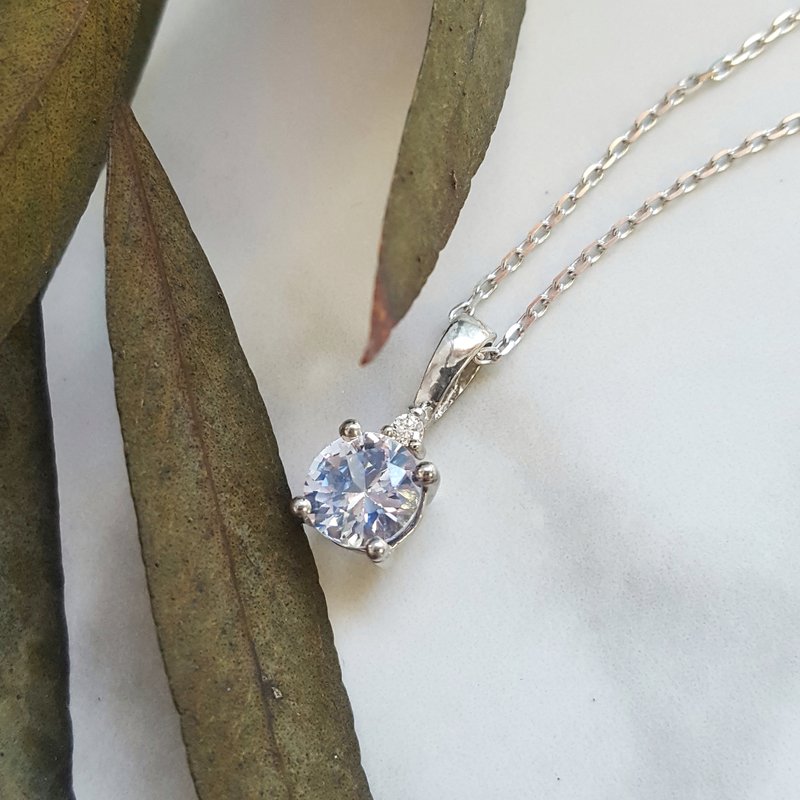 Sterling Silver Solitaire Birthstone Pendant