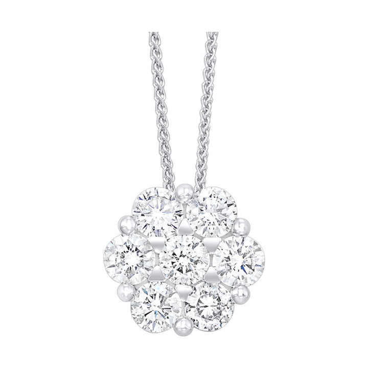 Pave Cluster Diamond Pendant