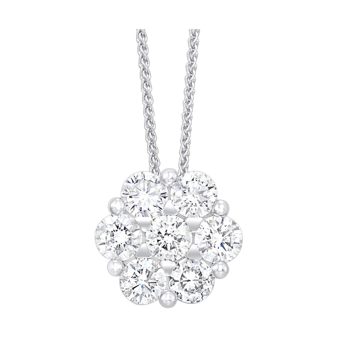 Pave Cluster Diamond Pendant