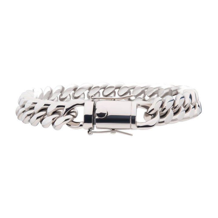 INOX Jewelry 10mm Steel Miami Cuban Chain Bracelet BR15011-108