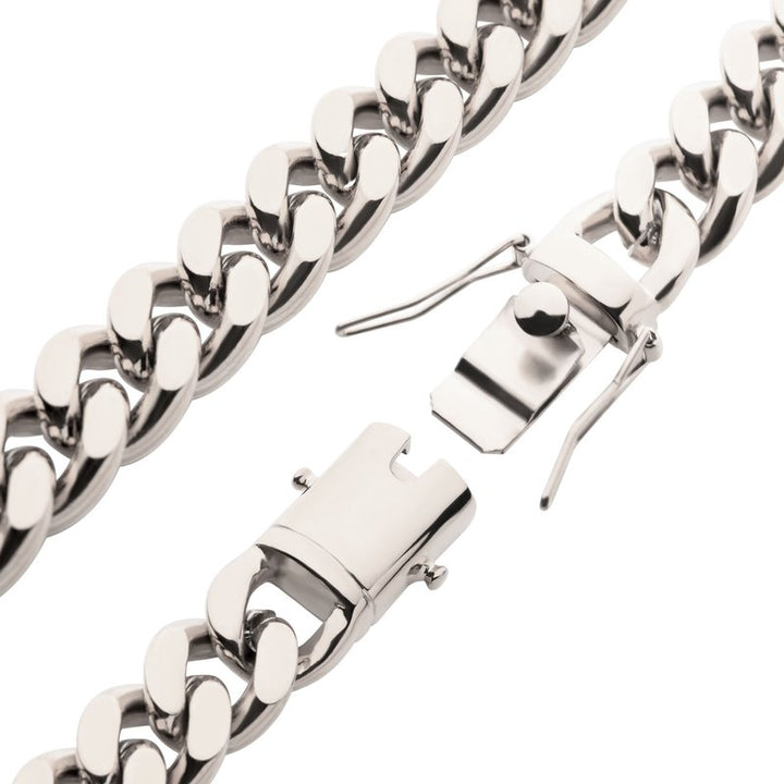 INOX Jewelry 10mm Steel Miami Cuban Chain Bracelet