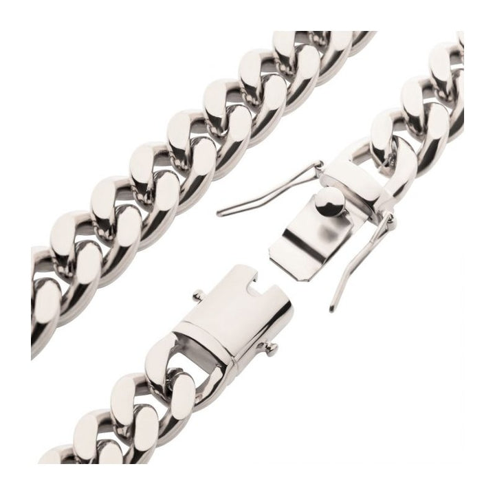 INOX Jewelry 10mm Steel Miami Cuban Chain Bracelet
