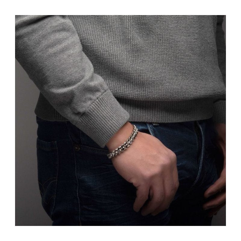 INOX Jewelry 10mm Steel Miami Cuban Chain Bracelet