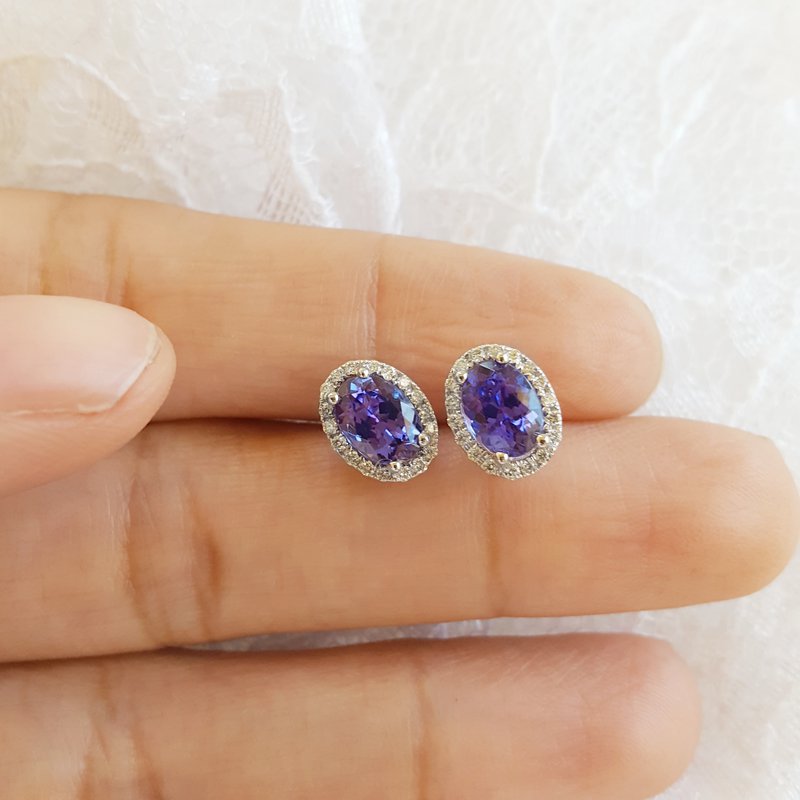Sami Fine Jewelry Tanzanite Stud Earrings 161347