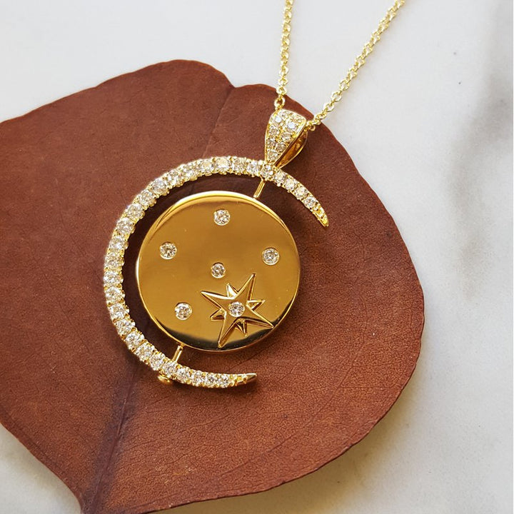 Doves by Doron Paloma Interchangable Moon and Stars Pendant