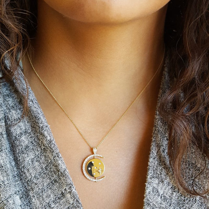 Doves by Doron Paloma Interchangable Moon and Stars Pendant