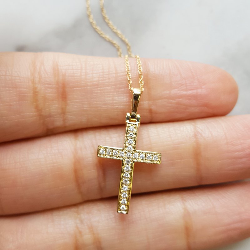 Gems One Diamond Cross Pendant In 14K Yellow Gold (1/10ctw)