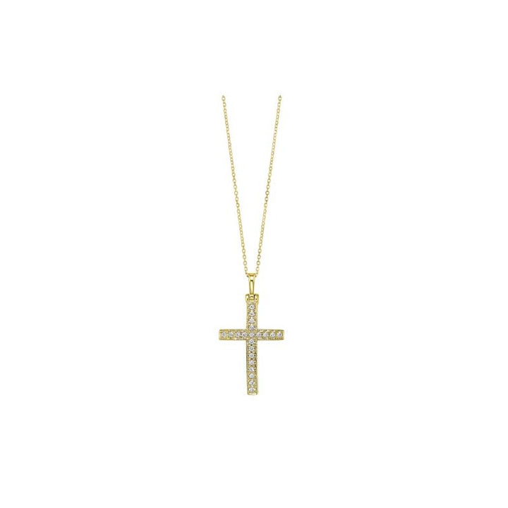 Gems One Diamond Cross Pendant In 14K Yellow Gold (1/10ctw)