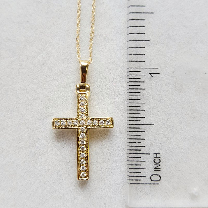 Gems One Diamond Cross Pendant In 14K Yellow Gold (1/10ctw)