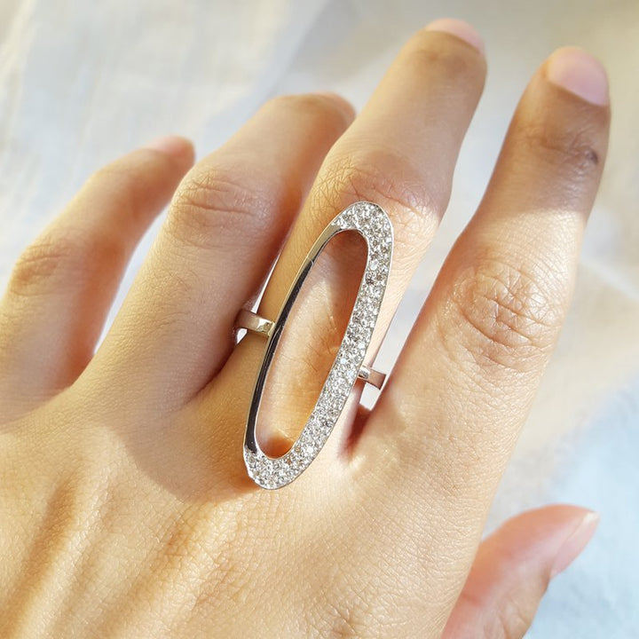  Luxury by Rene Hernandez Oval Open Ring 020833 - Sami Fine Jewelry