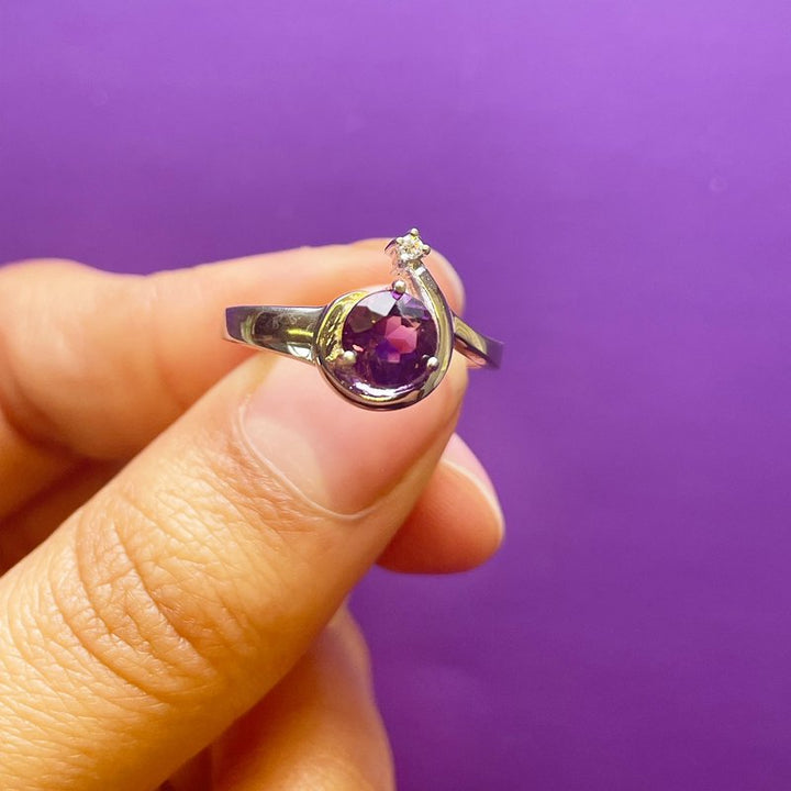 Arizona Amethyst Silver Jewelry Shooting Star Ring 362435