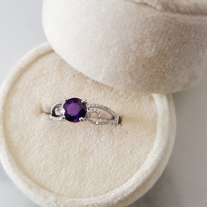 Arizona Amethyst Gold Jewelry Swirl Amethyst Ring