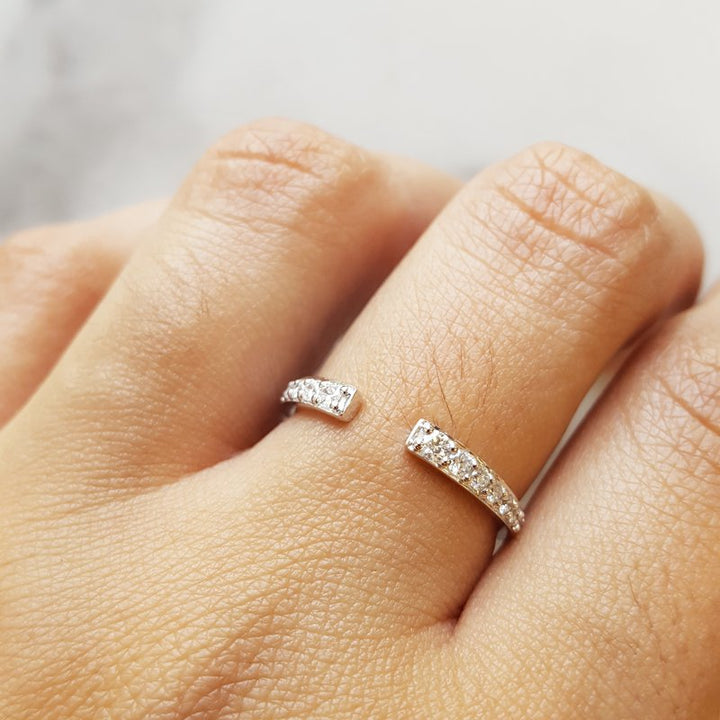 Sami Fine Jewelry Negative Space Diamond Band in White