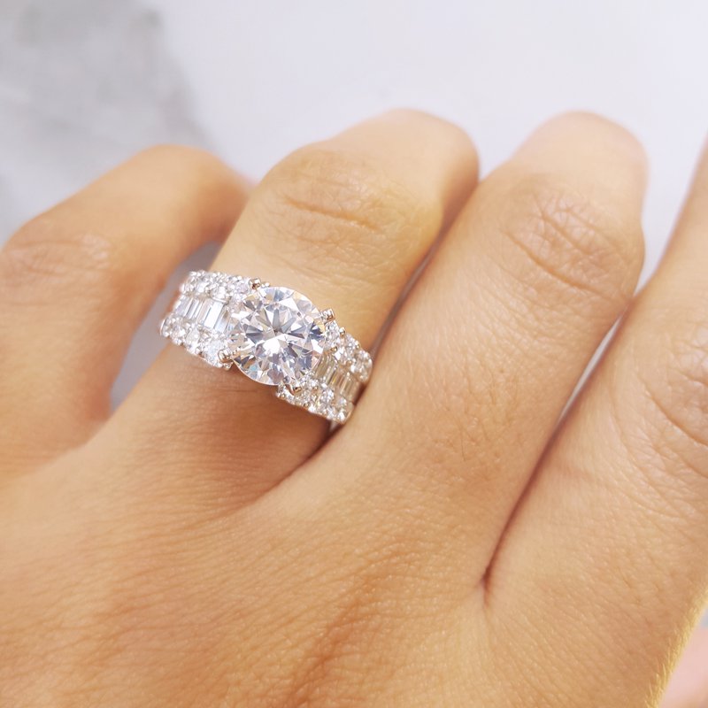 Sami Fine Jewelry Modern Baguette Cut Engangement Ring